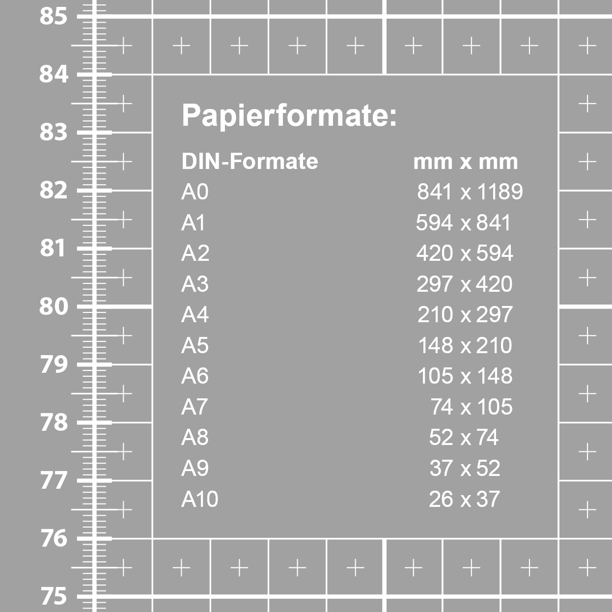 Patchwork-Schneidematte  47,5 x 65 cm  3 mm   grau/grau